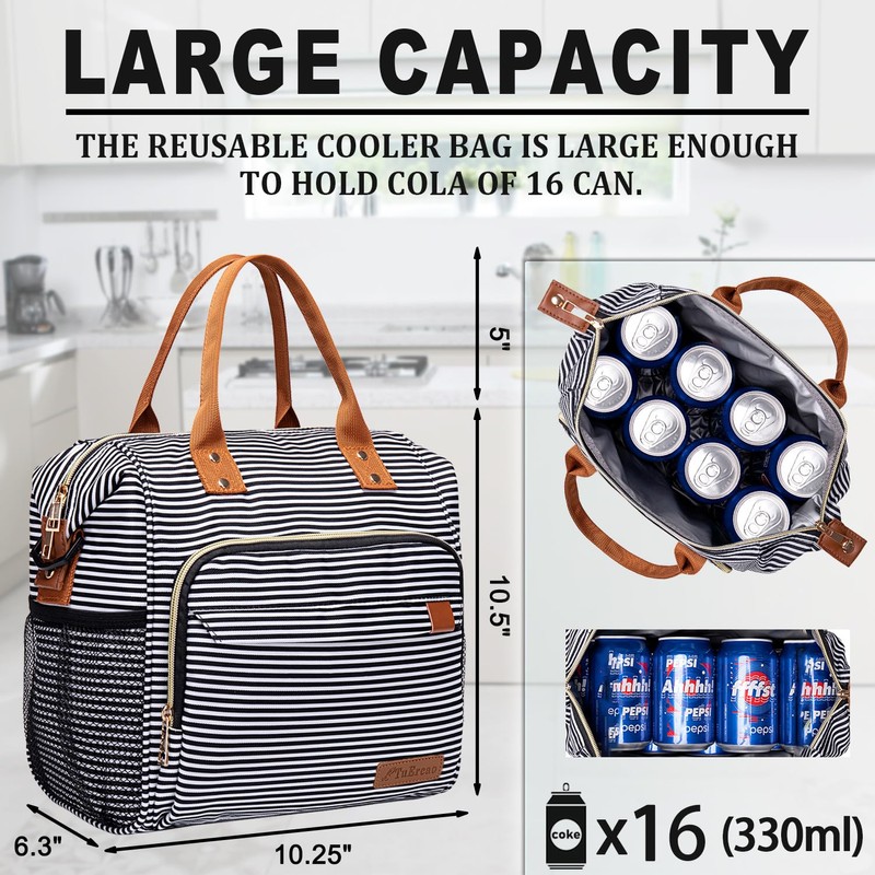 TuErCao Lunch Bag Women Insulated Lunch Box for Work Leakproof
