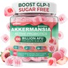 Akkermansia Probiotics Gummies with Prebiotics Fiber, 300 Billion AFU Akkermansia