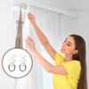 Craftsatin 50 Pcs Plastic Curtain Track Roller Hooks Ceiling Sliding