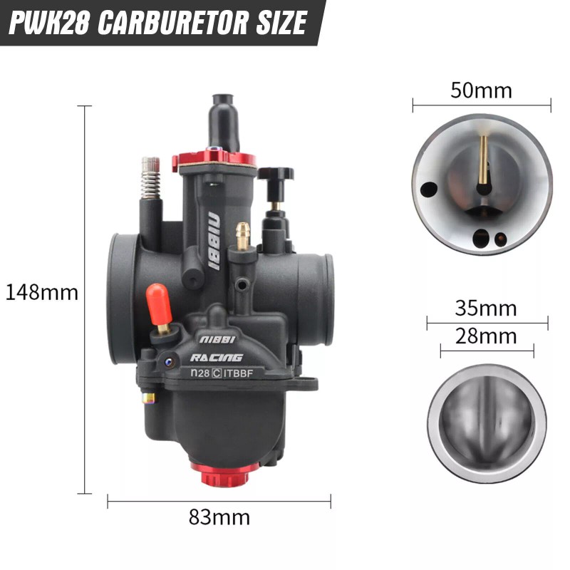 NIBBI PWK28 Carburetor Kit for Predator 212cc 196cc 224cc Axis