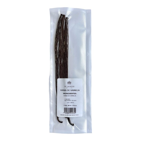 3 Vainas de Vainilla 100% natural, original Papantla