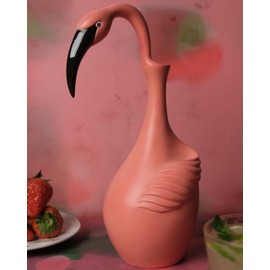 FORKAI Flamingo Vase for Centerpieces, 11.6 Inch Pink Bud Vases, Unique Flower Vase Modern Home Decor, Flamingo Decoration