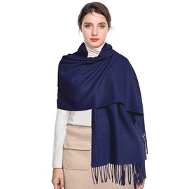 Arctic Penguin Pashmina Scarf, Cashmere Stole, Women's Shoulder Scarf, Wedding Cashmere Shawl, Men's Wrap for Winter, Men's Shawl, 200 x 70 cm - navy, size: l