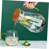 Sosoport 1Pc Capacity Glass Water Pitcher with Lid Practical Cold