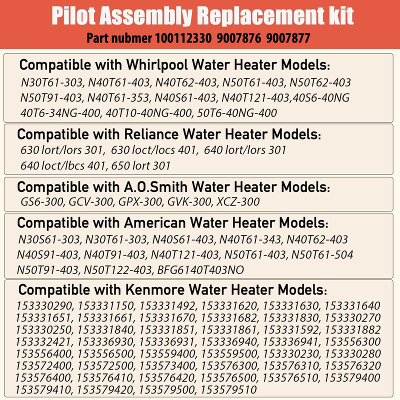 Damsimz 100112330 9007876 9007877 Pilot & Gas Thermopile Assembly Replacement