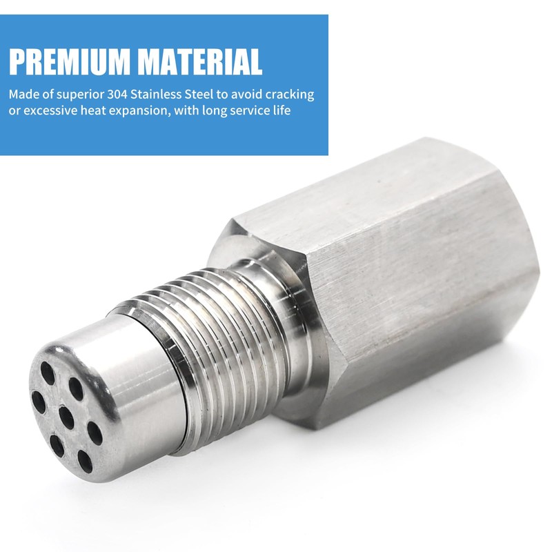 UOIENRT 2pcs Universal O2 Oxygen Sensor Adapter Mini Catalytic Converter