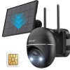 ieGeek Outdoor 4G LTE Cellular PTZ Battery Solar Security Camera