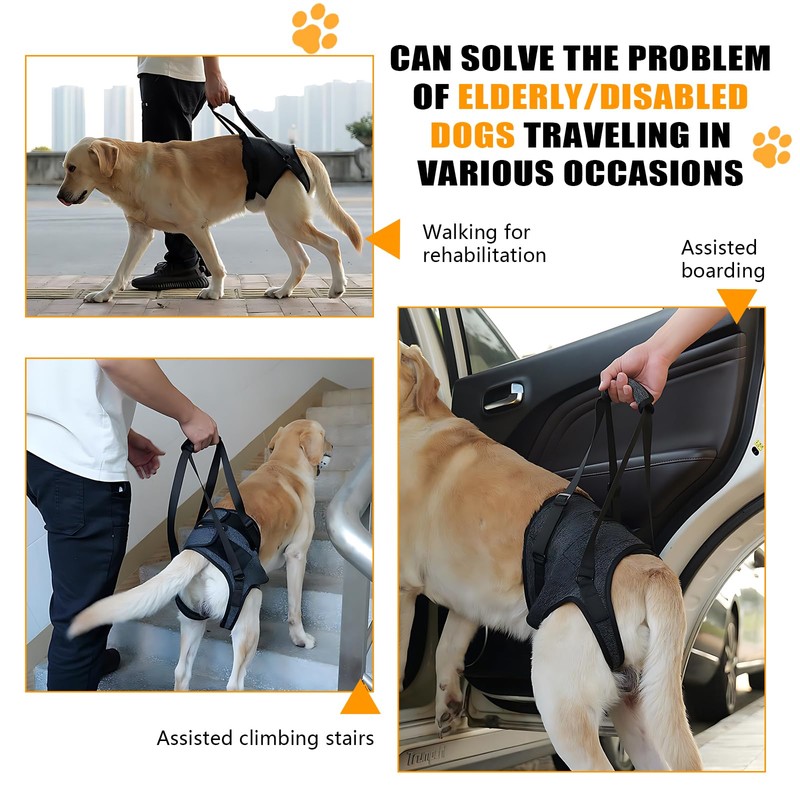 GMHLLES Dog Lifting Harness Leg Support, Adjustable Dog Leg Support,