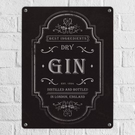 trendaffe - The Gin Logo Metal Sign 15 x 20 cm