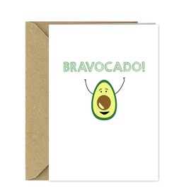 Funny Congratulations Card “Bravocado!” A5 Well Done Card for Exams, New Job, Driving Test or Any Achievement