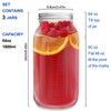 eleganttime 64 oz Mason Jar Wide Mouth 3 Pack,Large Half