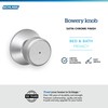SCHLAGE F40 BWE 626 Bowery Privacy Lock Knob, Satin Chrome