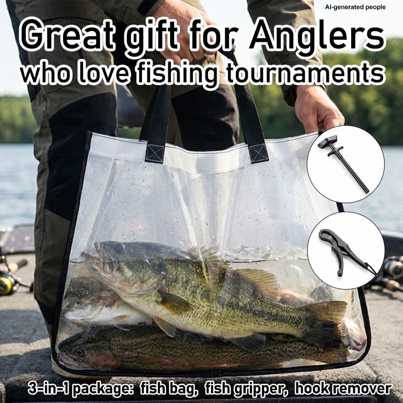 GZZTORES 100% Leakproof Fishing Tournament Weigh In Bag PU +