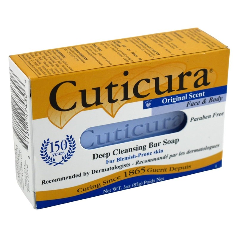 Cuticura Deep Cleansing Bar Soap Original 3 Ounce (Pack of