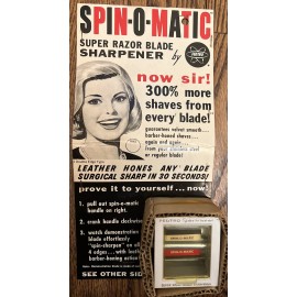 Fedtro Vintage 1960's Fedtro Spin-o-magic Razor Blade Sharpener 1968 Mickey Mantle Era