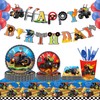 CC HOME 3 Pieces Monster Truck Tablecloths, Party Tablecloth, Tablecloths,