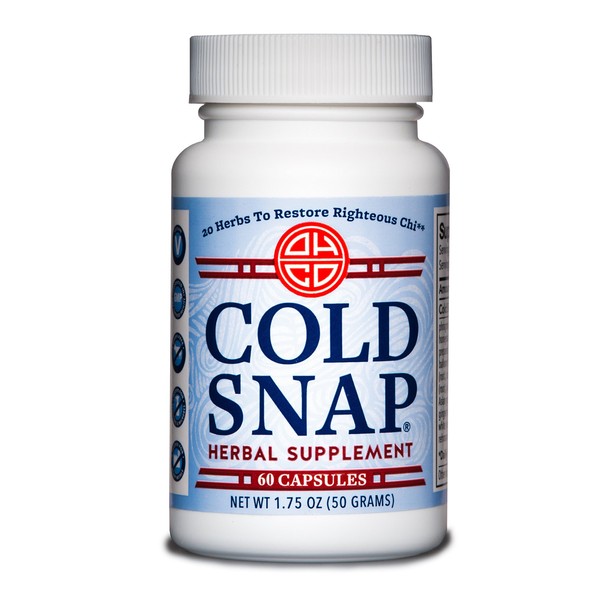OHCO Cold Snap - Chinese Herbal Supplement for Deep-Level Immune Support - Activate Immune System with 20 Natural Ingredients Including Ginseng & Ginger - Fast Acting for Sudden Issues, Vegan - 60 Capsules