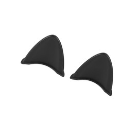 INFINAUTO 2pcs Cat Ears Style Attachments Helmet Decoration Accessories Self Adhesive Universal Helmet Cover Sticker for Motorcycle Bicycle Scooter Black TPU Stylish Design