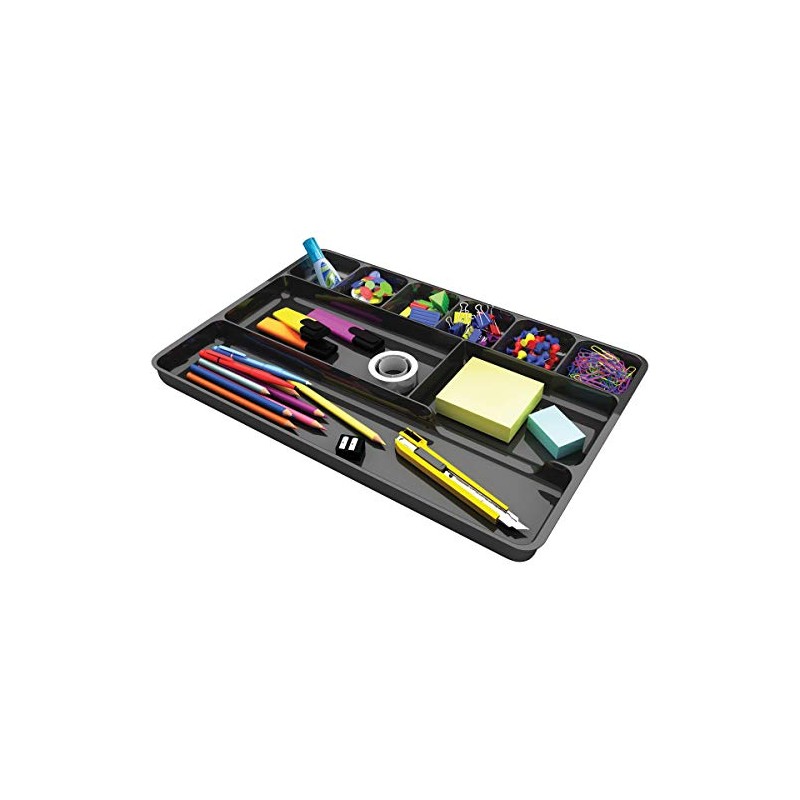 1" Height x 14" Width x 9" Depth Black Plastic