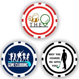 DA VINCI Golf Ball Marker Poker Chip Collection, 11.5 Gram Chips (3-Pack-C)