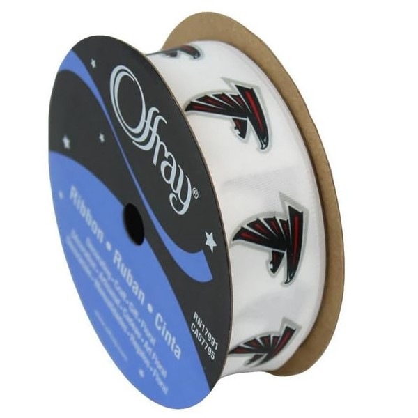 Atlanta Football Ribbon 7/8" by 9-Foot Polyester Spool
