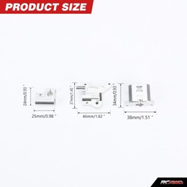 RCAWD Aluminum Fork Lug Set:Front Brake Caliper Assembled for Losi Promoto MX 1/4 Motorcycle RC upgrades part # LOS264006(Silver