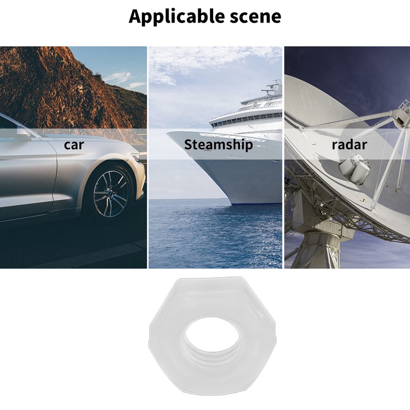 50Pcs Hex Nuts Plastic Environmental Protection Corrosion White Resistance Hexagonal