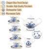 BTaT- Blue Dream Tea Set, Tea cups (8oz), Tea Pot