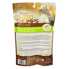Scott Pet Nt013 Nutri Chomps Braid Chicken Flavor Dog Chew (4 Count), 6"