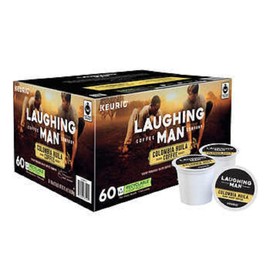 Laughing Man Hugh Jackman Single-Serve Fair Trade Keurig Recyclable K-Cup Arabica Coffee Pods, Colombia Huila Dark Roast