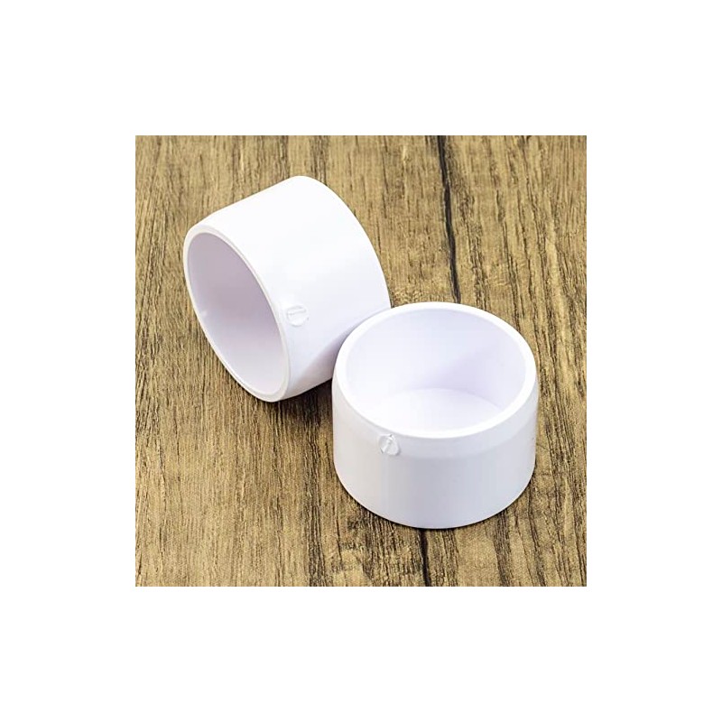 2PCS 1-1/4 Inch 1.25'' SCH40 PVC Pipe End Cap Plug
