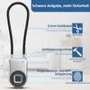 Anweller Fingerprint Cable Lock, Padlock with 38 cm Steel Cable,