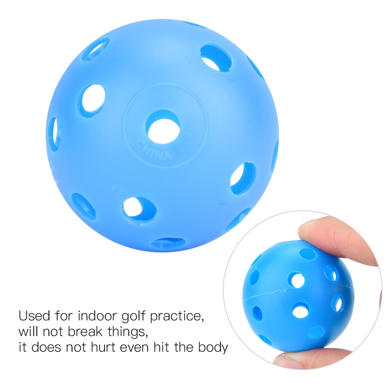 50pcs Solid Color Hollow Air Flow Golf Practice Balls Indoor