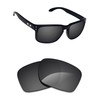 Alphax Stealth Black Polarized Replacement Lenses for Oakley Holbrook OO9102