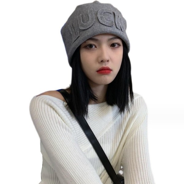 Hat, Women's Wig, Relaxing Wig, Knit Hat Wig, Collarless Wig,