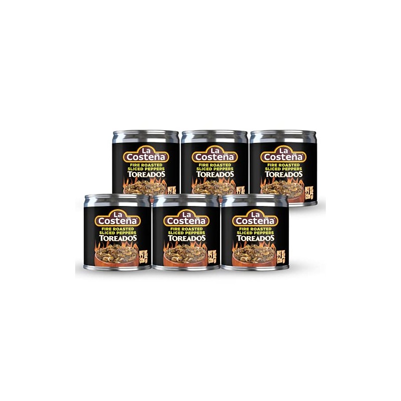 La Costeña Sliced Serrano Pepper Toreado - Fire Roasted Spicy