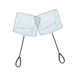 CNZ 10" Aquarium Fish Net with Long Handle, 2-Pack