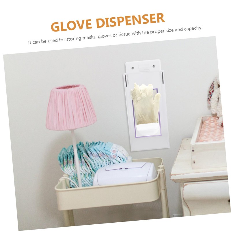 VICASKY Acrylic Face Mask Dispenser Wall Mount Holder for Gloves