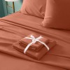 Bysure 6 Pieces Bed Sheets SetFull Terracotta - Hotel Luxury