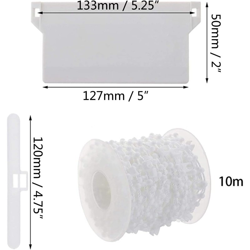 Vertical Blind Repair Kit with 10m Chain and Connector, Plastic