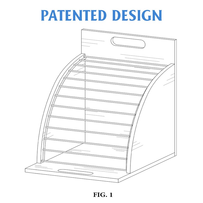 HULISEN Clipboard Holder, Wooden Clipboard Organizer with Raised Side Panel,