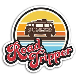 2 x 10cm Road Tripper Vinyl Stickers - Travel Surf Bus Sticker Luggage #17965 (10cm Wide)