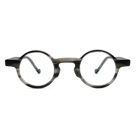 Zeelool - anteojos redondas de acetato retro con lentes transparentes sin receta para unisex ZJGA416145, Negro carey, Medium