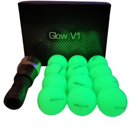Glow V1 NIGHT GOLF BALL - 12 Ball Pack with UV Flashlight