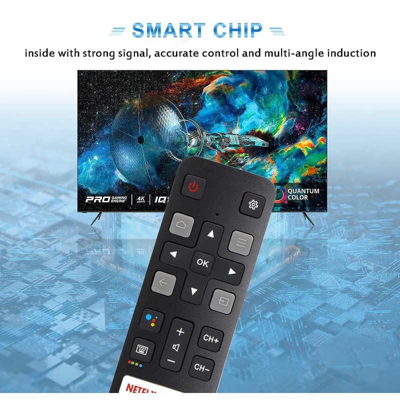 Remote Control (RC802V FNR1) Replacement for All TCL TV, Compatible