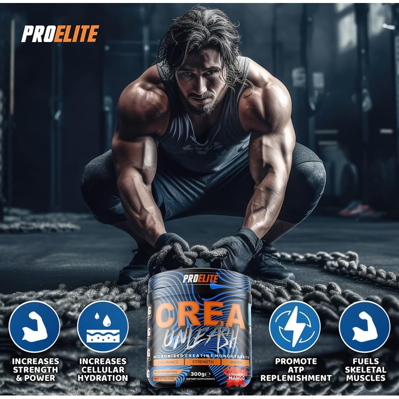 Creatine Monohydrate Powder 300g Micronised Flavoured & Vegan Creatine Powder