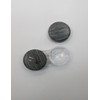 bepisof Gray Contact Lens Case - Dual Case with Leather