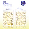 1600 Pieces 30 Sheets Vinyl Cursive Letters Stickers Set,1 Inch
