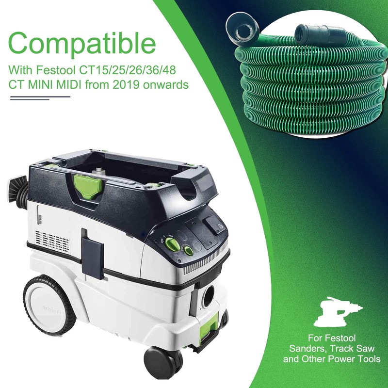 10m Dust Extractor Hose for Festool CT 26/36/48 CT 15/25