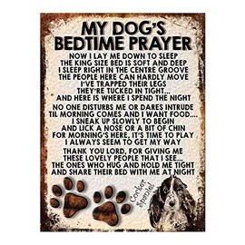 SHAWPRINT MY Dog's Bedtime Prayer Retro Style Metal TIN Sign/Plaque, Cocker SPANEIL, 4" x 3" Fridge Magnet